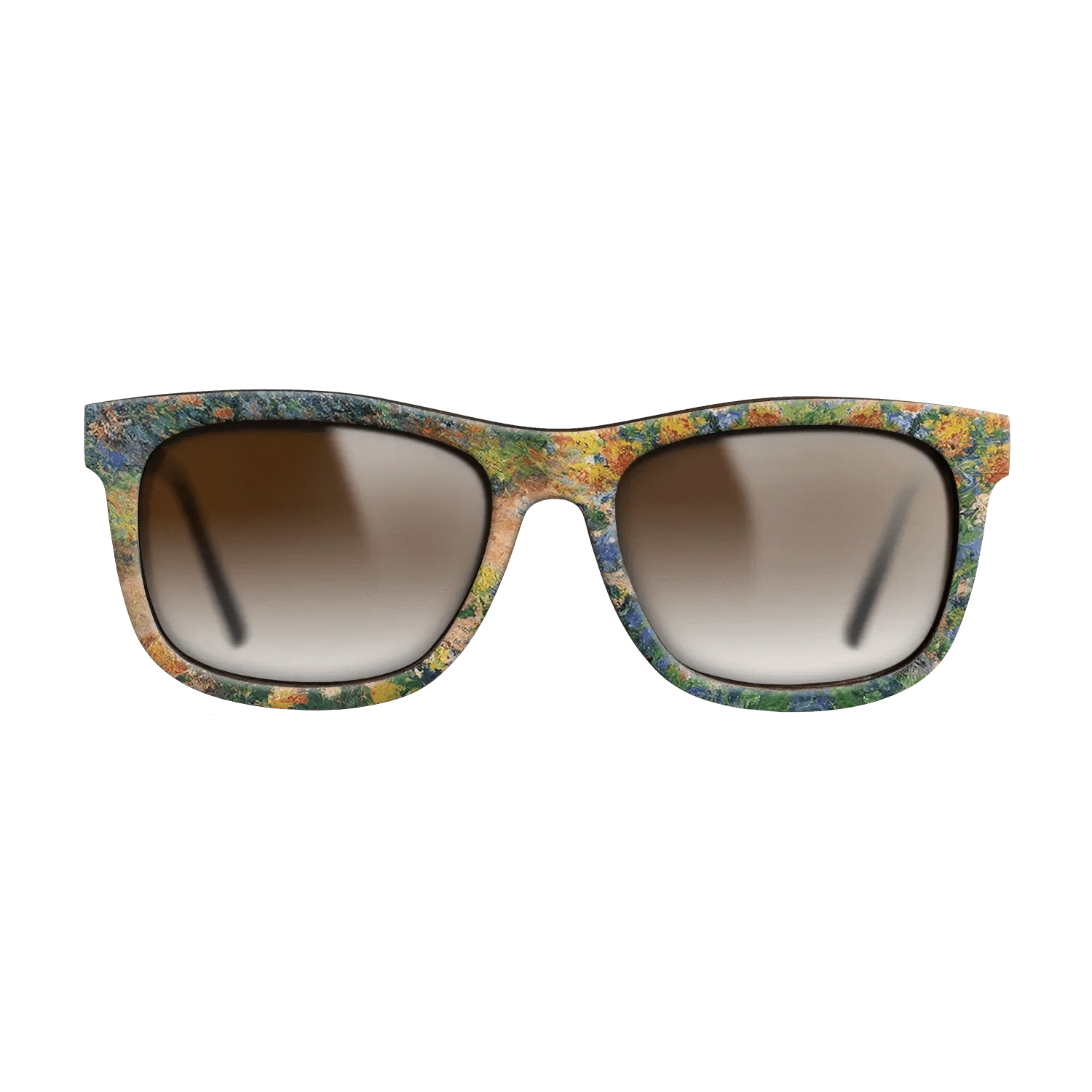 Oil Painting on Straight Grain Walnut: Rococo - In the Garden, 1895 - Claude Monet - The Hero - Square - 1257 - SIRIS wood optic