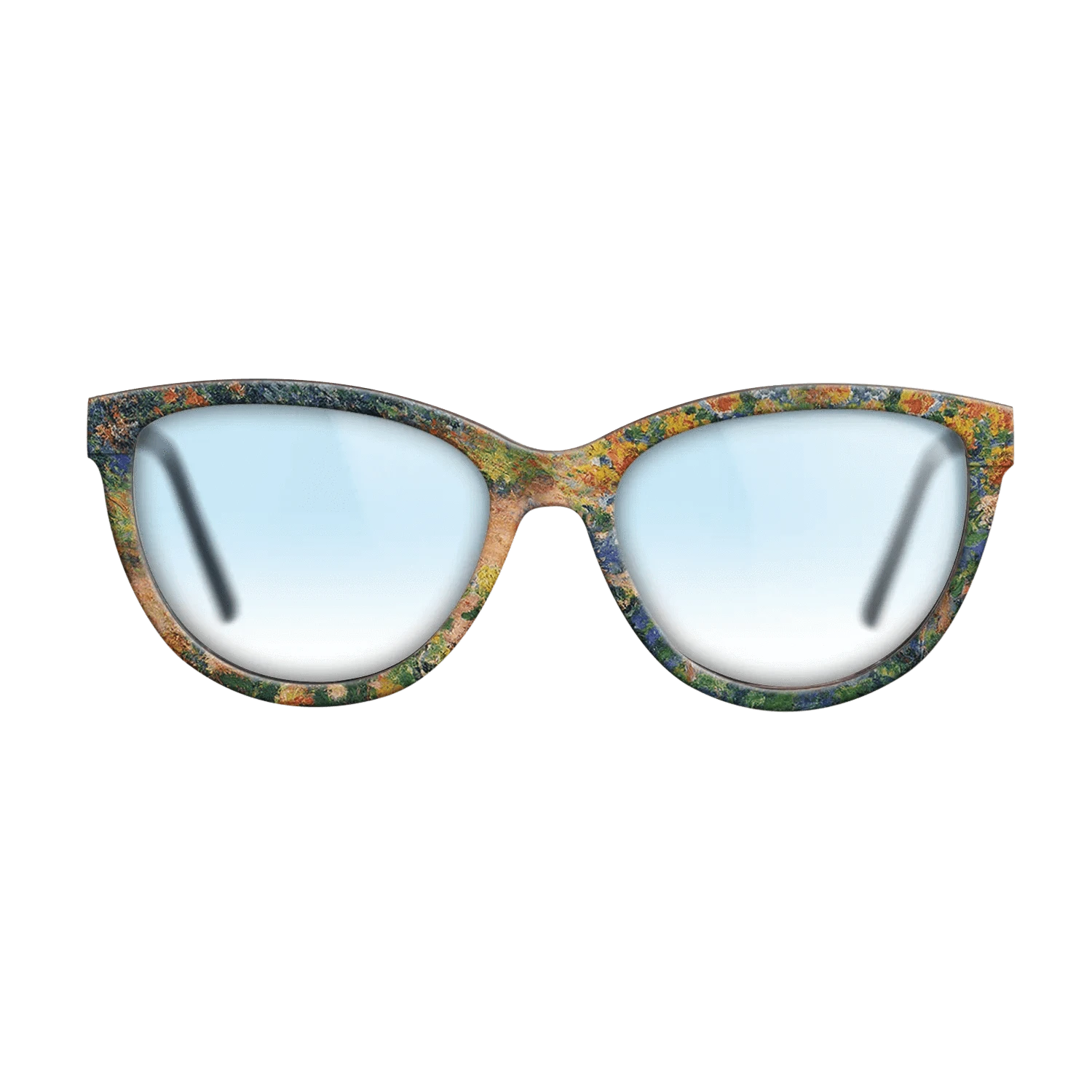 Oil Painting on Straight Grain Walnut: Rococo - In the Garden, 1895 - Claude Monet - The Maiden - Cat - 1257 - SIRIS wood optic