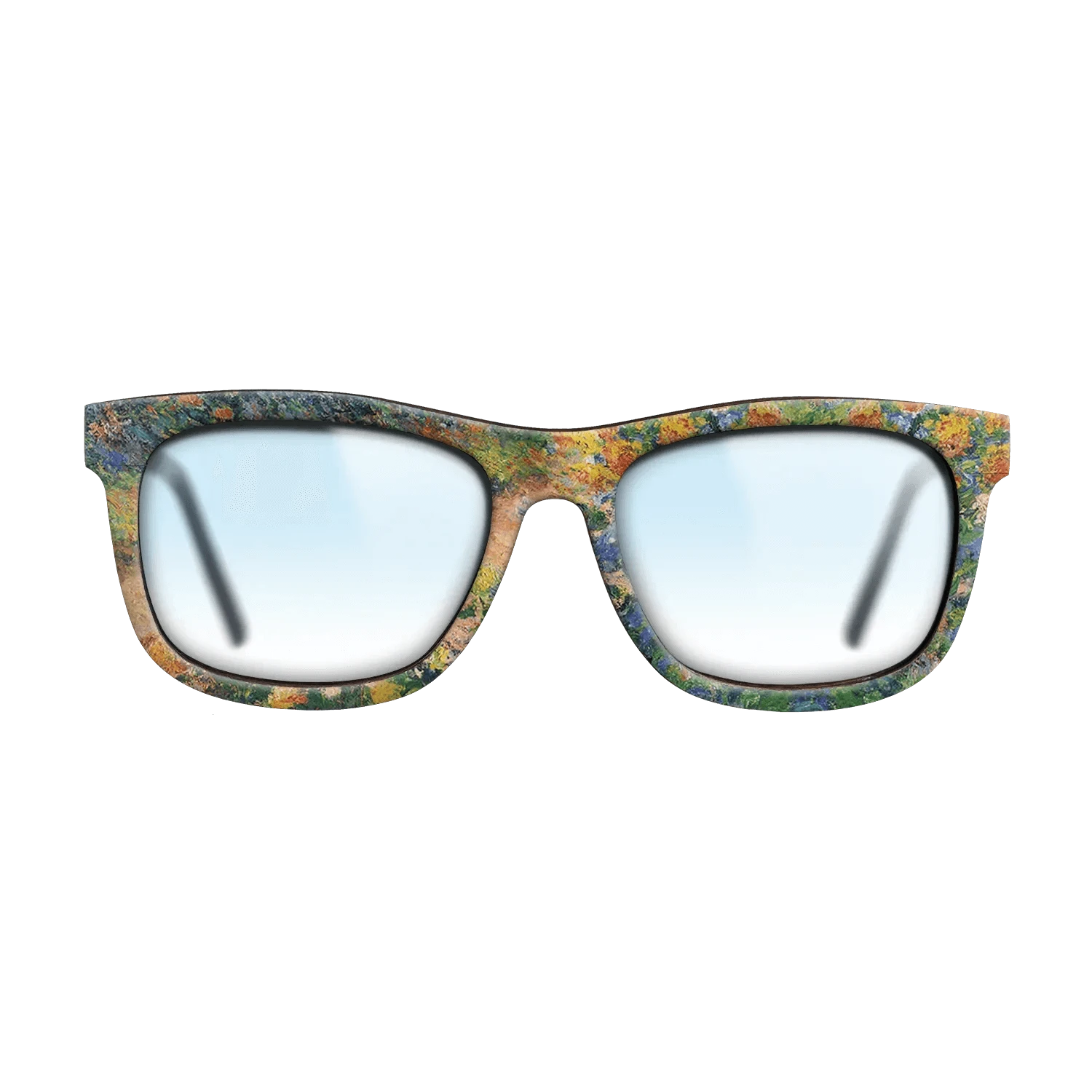 Oil Painting on Straight Grain Walnut: Rococo - In the Garden, 1895 - Claude Monet - The Hero - Square - 1257 - SIRIS wood optic