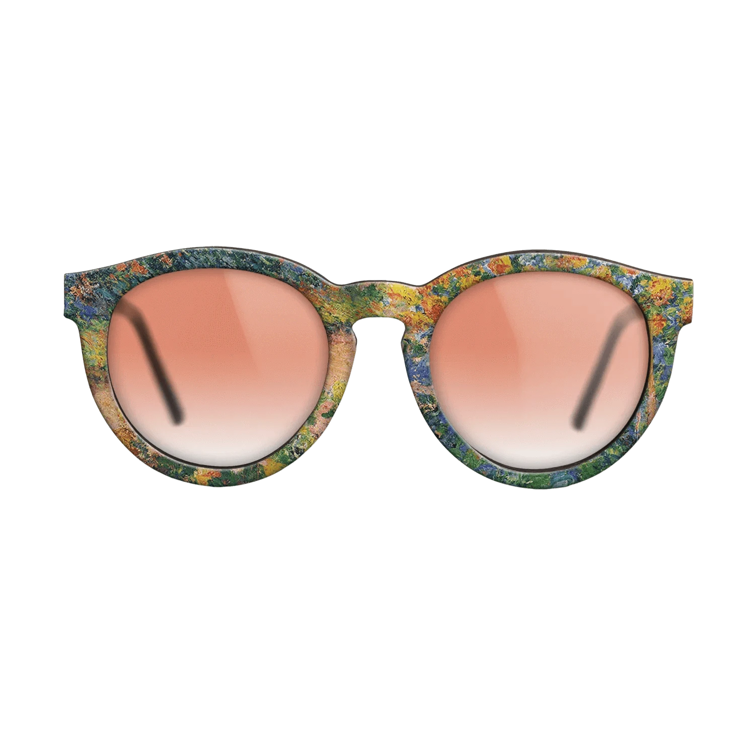 Oil Painting on Straight Grain Walnut: Rococo - In the Garden, 1895 - Claude Monet - The Rebel - Round - 1257 - SIRIS wood optic