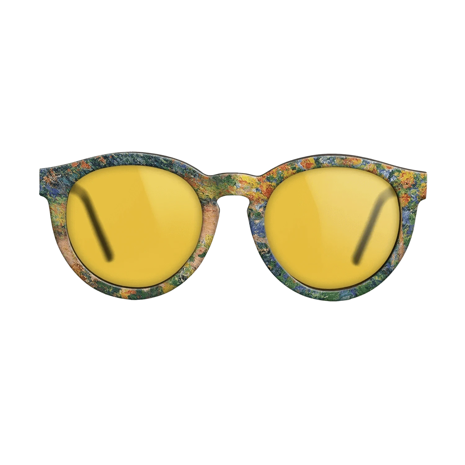 Oil Painting on Straight Grain Walnut: Rococo - In the Garden, 1895 - Claude Monet - The Rebel - Round - 1257 - SIRIS wood optic