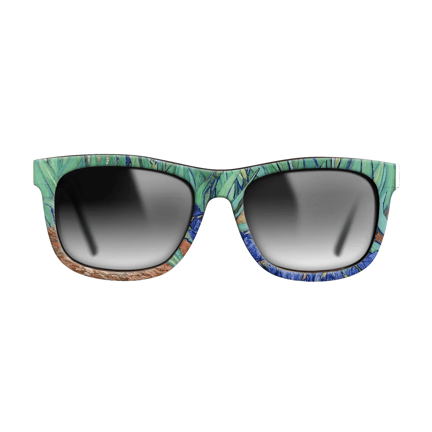 Oil Painting on Straight Grain Walnut: Rococo - Irises, 1889 - Vincent van Gogh - The Hero - Square - 1090 - SIRIS wood optic