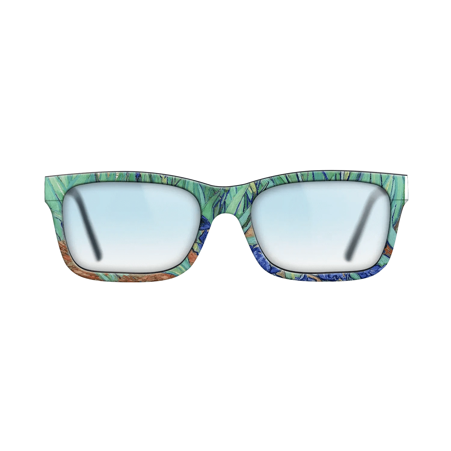 Oil Painting on Straight Grain Walnut: Rococo - Irises, 1889 - Vincent van Gogh - The Sage - Rectangle - 1090 - SIRIS wood optic