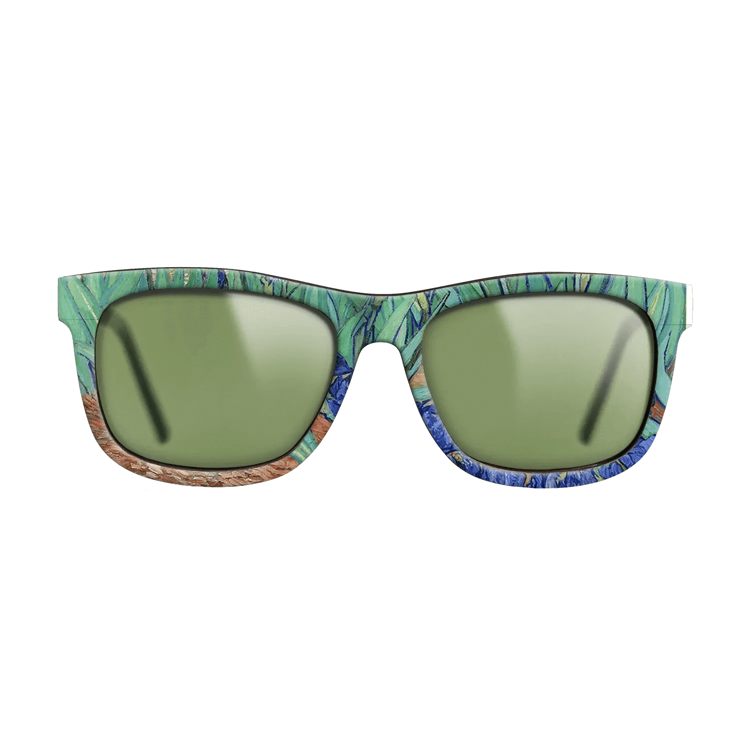 Oil Painting on Straight Grain Walnut: Rococo - Irises, 1889 - Vincent van Gogh - The Hero - Square - 1090 - SIRIS wood optic