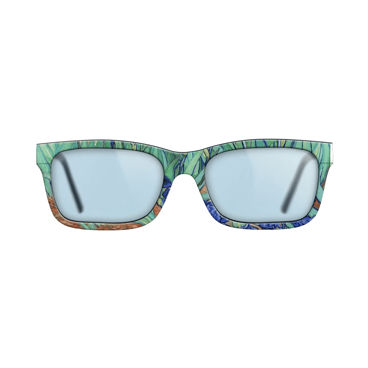 Oil Painting on Straight Grain Walnut: Rococo - Irises, 1889 - Vincent van Gogh - The Sage - Rectangle - 1090 - SIRIS wood optic