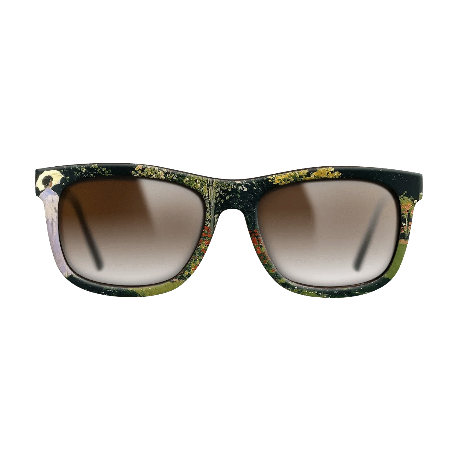 Oil Painting on Straight Grain Walnut: Rococo - Jeanne-Marguerite Lecadre in the Garden, 1866 - Claude Monet - The Hero - Square - 1724 - SIRIS wood optic