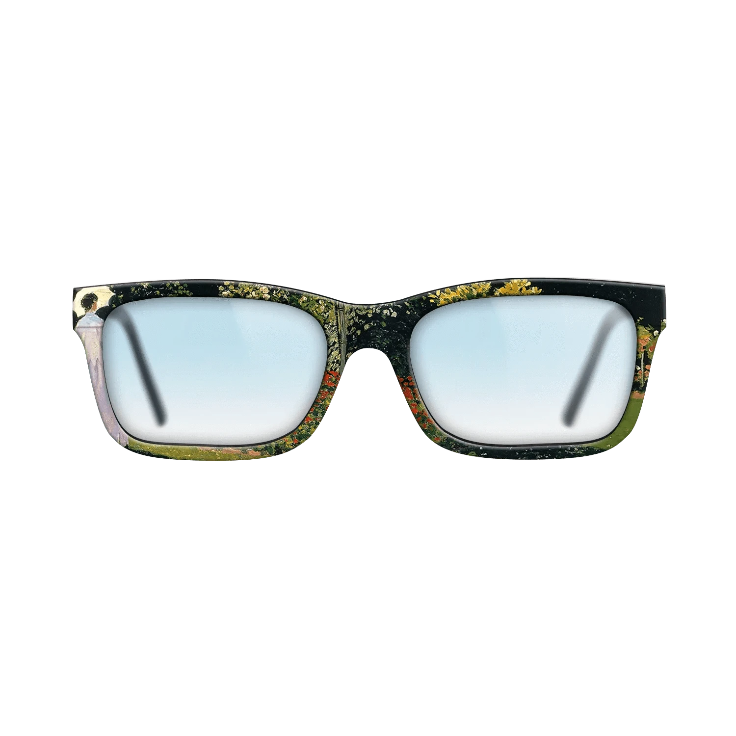 Oil Painting on Straight Grain Walnut: Rococo - Jeanne-Marguerite Lecadre in the Garden, 1866 - Claude Monet - The Sage - Rectangle - 1724 - SIRIS wood optic