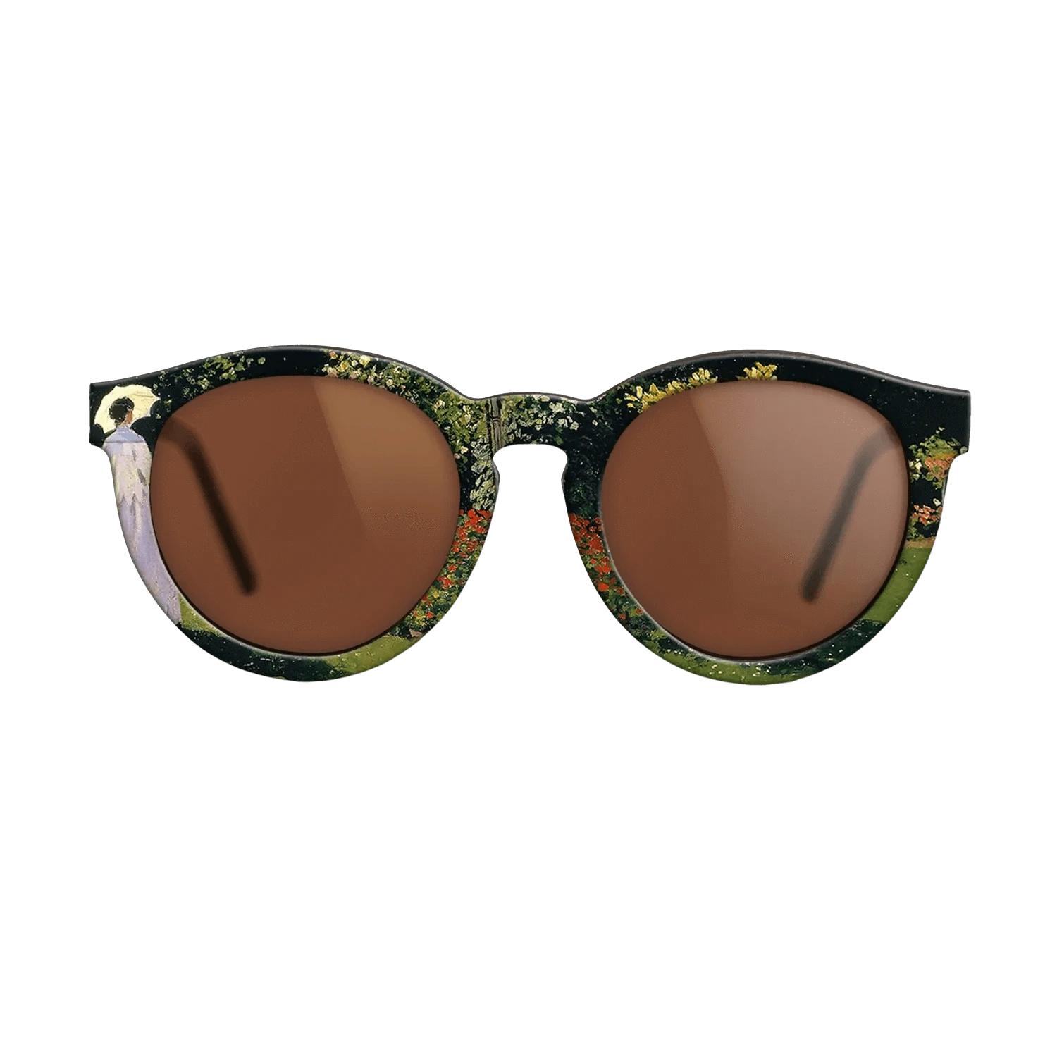 Oil Painting on Straight Grain Walnut: Rococo - Jeanne-Marguerite Lecadre in the Garden, 1866 - Claude Monet - The Rebel - Round - 1724 - SIRIS wood optic