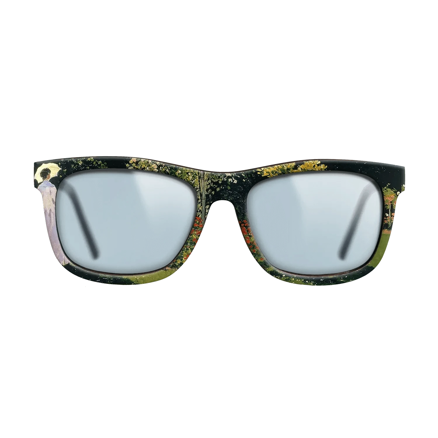 Oil Painting on Straight Grain Walnut: Rococo - Jeanne-Marguerite Lecadre in the Garden, 1866 - Claude Monet - The Hero - Square - 1724 - SIRIS wood optic