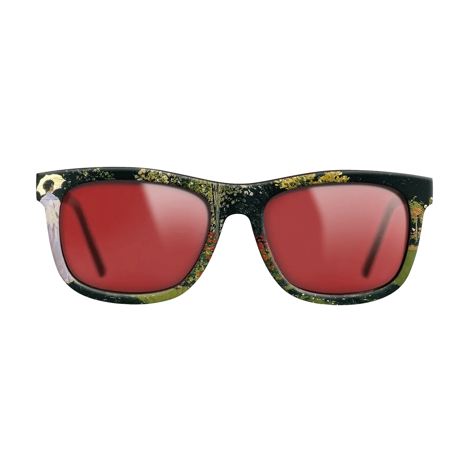 Oil Painting on Straight Grain Walnut: Rococo - Jeanne-Marguerite Lecadre in the Garden, 1866 - Claude Monet - The Hero - Square - 1724 - SIRIS wood optic