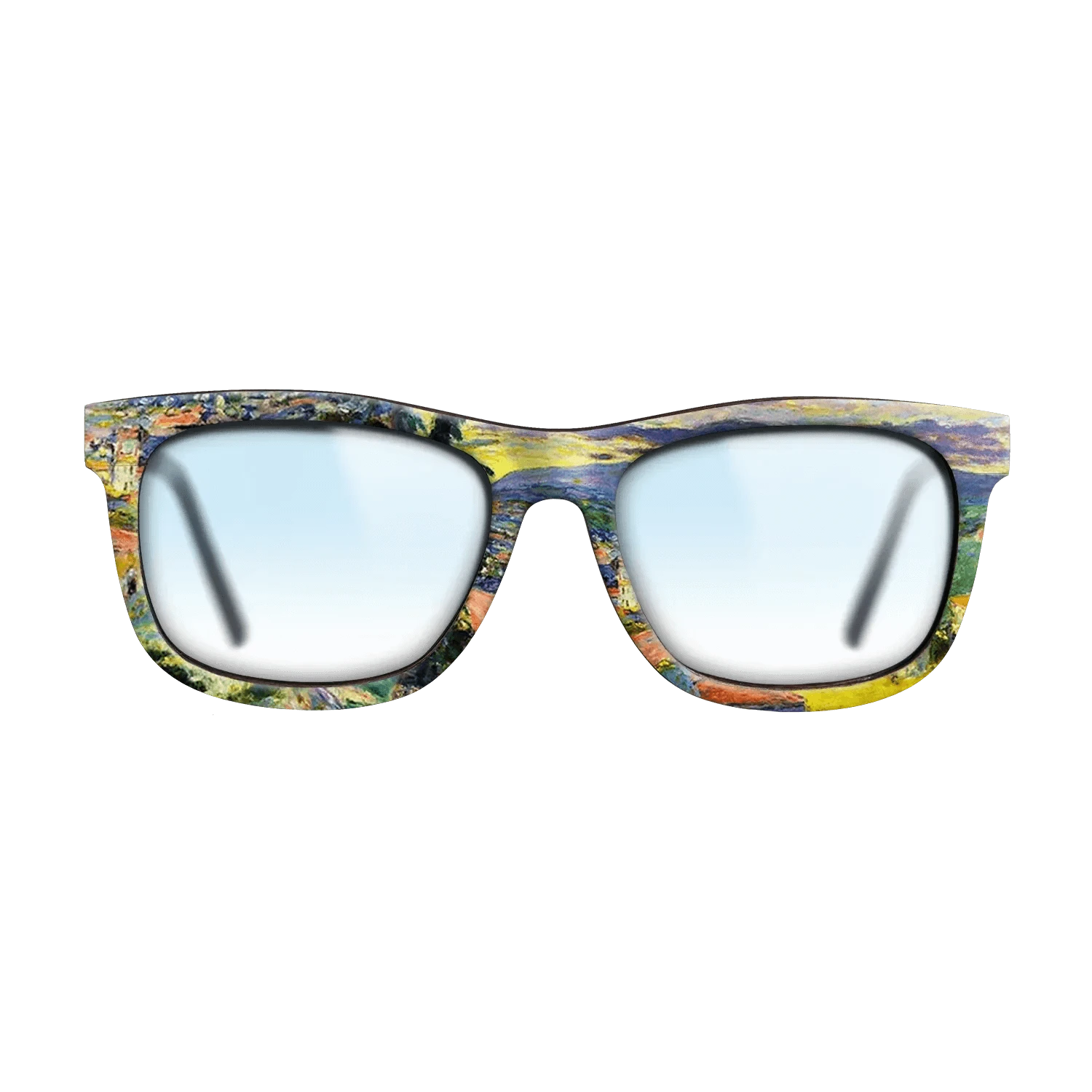 Oil Painting on Straight Grain Walnut: Rococo - Landscape at Le Cannet, c.1938 - Pierre Bonnard - The Hero - Square - 1890 - SIRIS wood optic