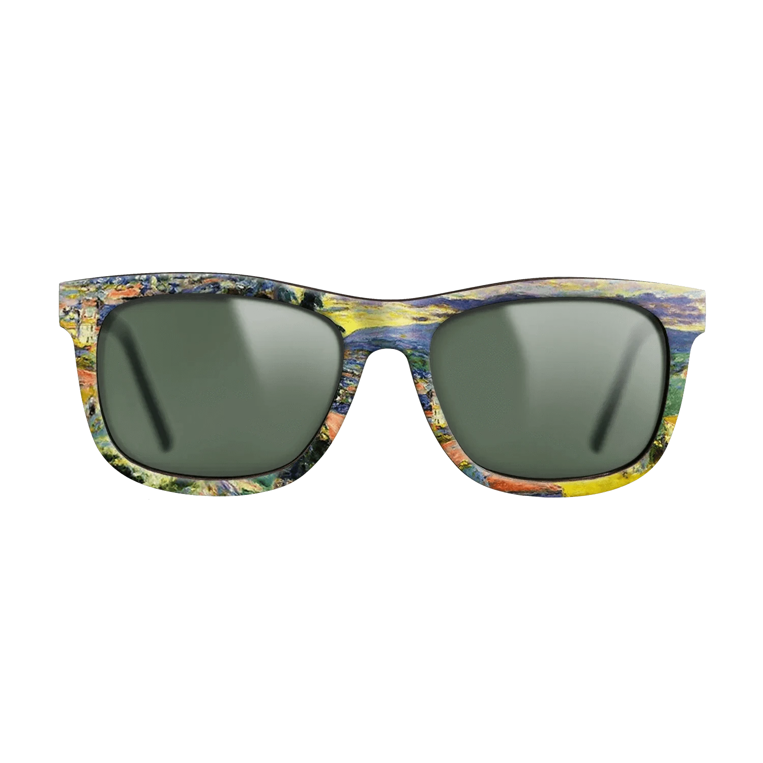 Oil Painting on Straight Grain Walnut: Rococo - Landscape at Le Cannet, c.1938 - Pierre Bonnard - The Hero - Square - 1890 - SIRIS wood optic