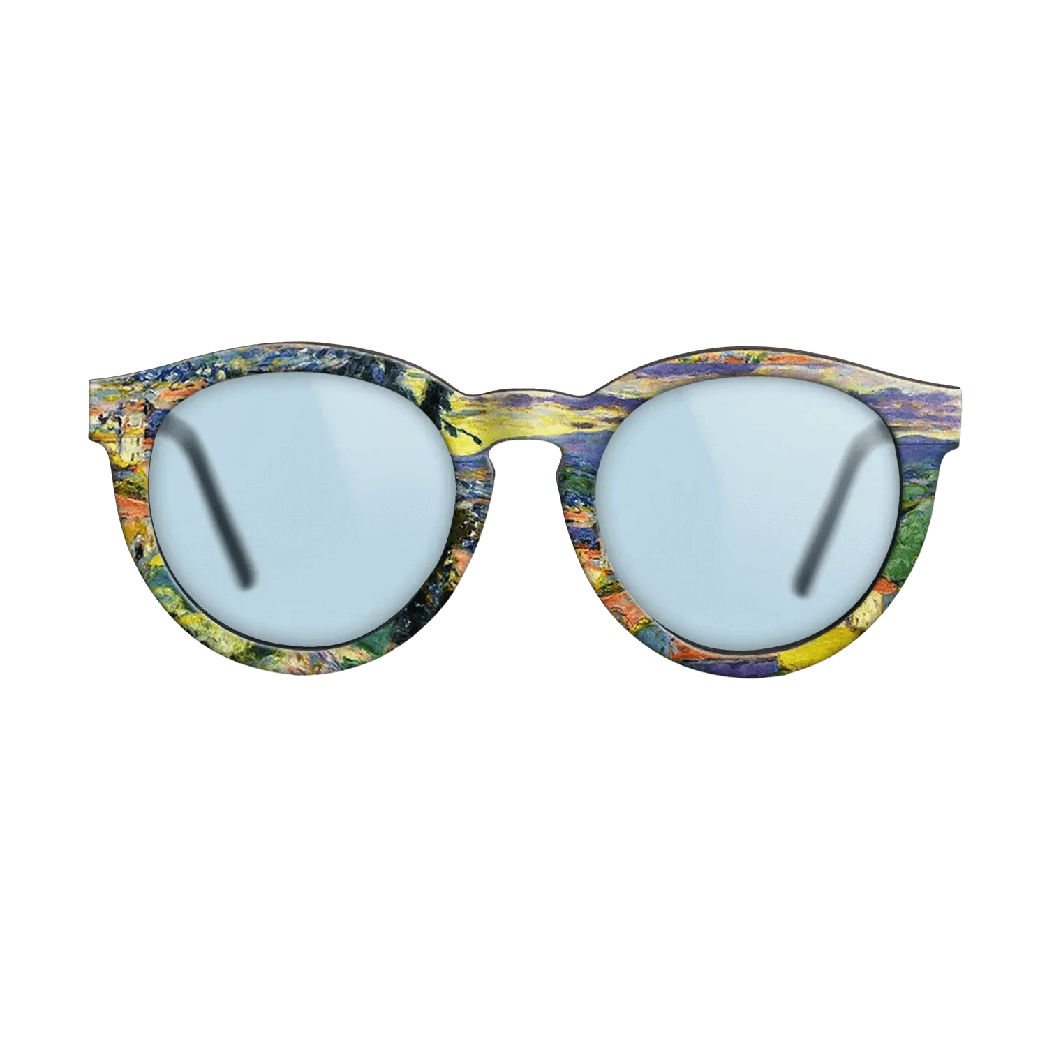 Oil Painting on Straight Grain Walnut: Rococo - Landscape at Le Cannet, c.1938 - Pierre Bonnard - The Rebel - Round - 1890 - SIRIS wood optic