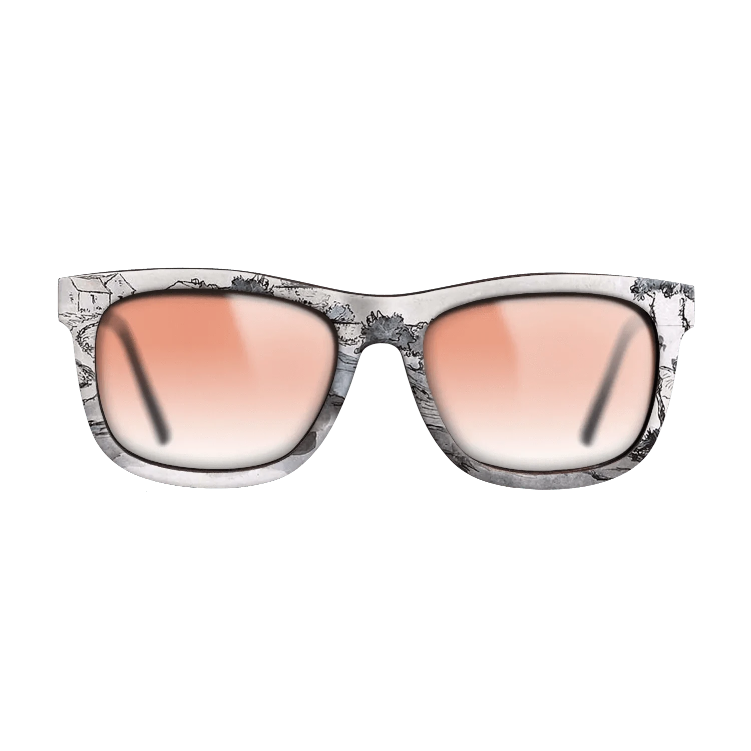 Oil Painting on Straight Grain Walnut: Rococo - Landscape near Vichy, c.1870 - Jean-Francois Millet - The Hero - Square - 892 - SIRIS wood optic