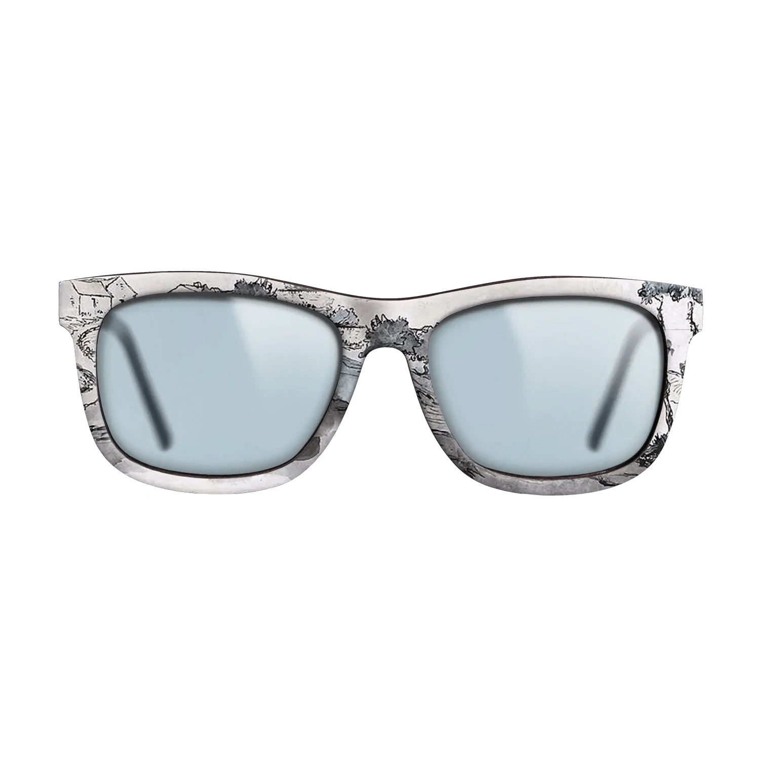 Oil Painting on Straight Grain Walnut: Rococo - Landscape near Vichy, c.1870 - Jean-Francois Millet - The Hero - Square - 892 - SIRIS wood optic