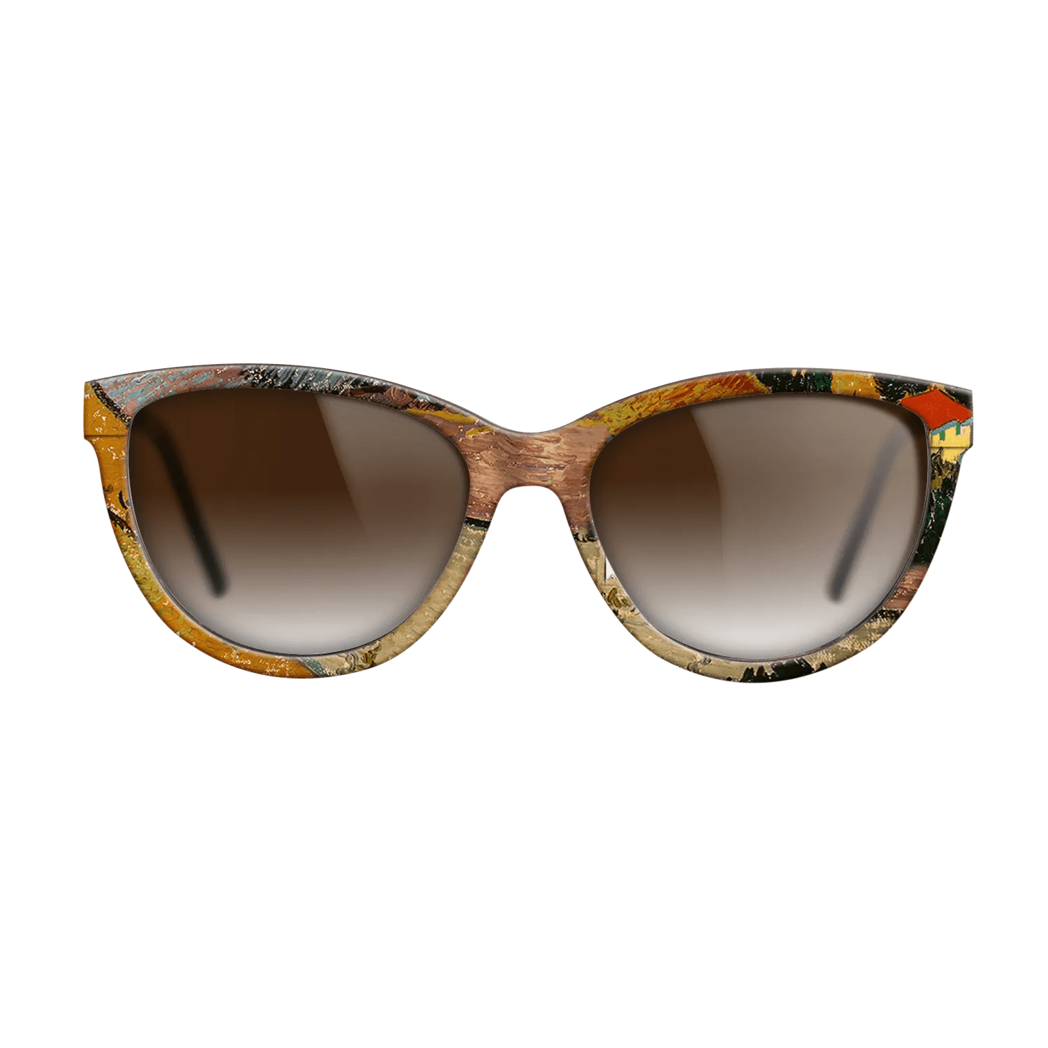 Oil Painting on Straight Grain Walnut: Rococo - Landscape with House and Ploughman, 1889 - Vincent van Gogh - The Maiden - Cat - 1295 - SIRIS wood optic