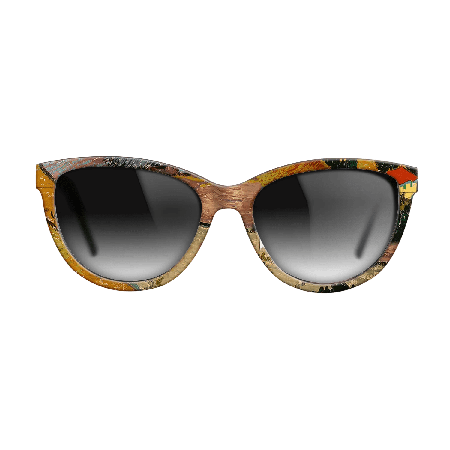 Oil Painting on Straight Grain Walnut: Rococo - Landscape with House and Ploughman, 1889 - Vincent van Gogh - The Maiden - Cat - 1295 - SIRIS wood optic