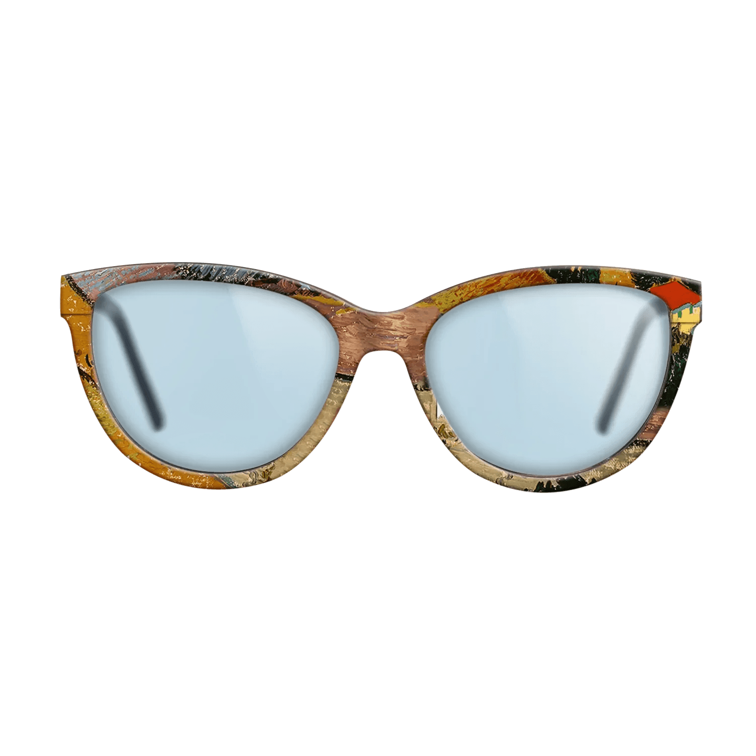 Oil Painting on Straight Grain Walnut: Rococo - Landscape with House and Ploughman, 1889 - Vincent van Gogh - The Maiden - Cat - 1295 - SIRIS wood optic