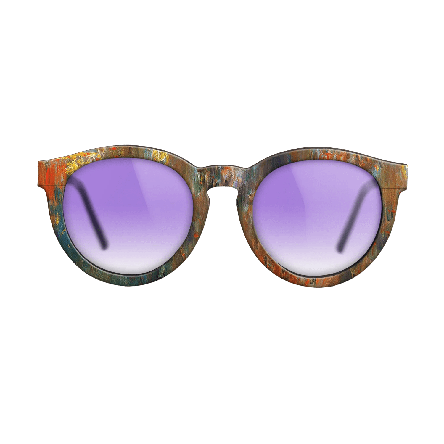 Oil Painting on Straight Grain Walnut: Rococo - Leicester Square at Night, 1901 - Claude Monet - The Rebel - Round - 1153 - SIRIS wood optic