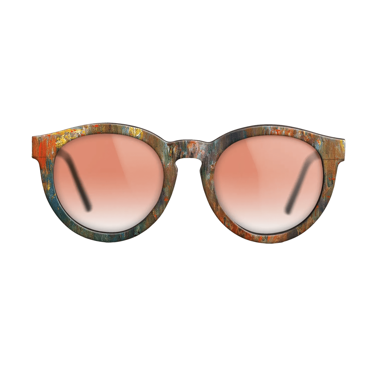 Oil Painting on Straight Grain Walnut: Rococo - Leicester Square at Night, 1901 - Claude Monet - The Rebel - Round - 1153 - SIRIS wood optic