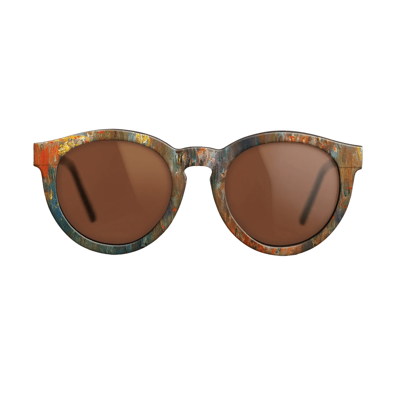 Oil Painting on Straight Grain Walnut: Rococo - Leicester Square at Night, 1901 - Claude Monet - The Rebel - Round - 1153 - SIRIS wood optic