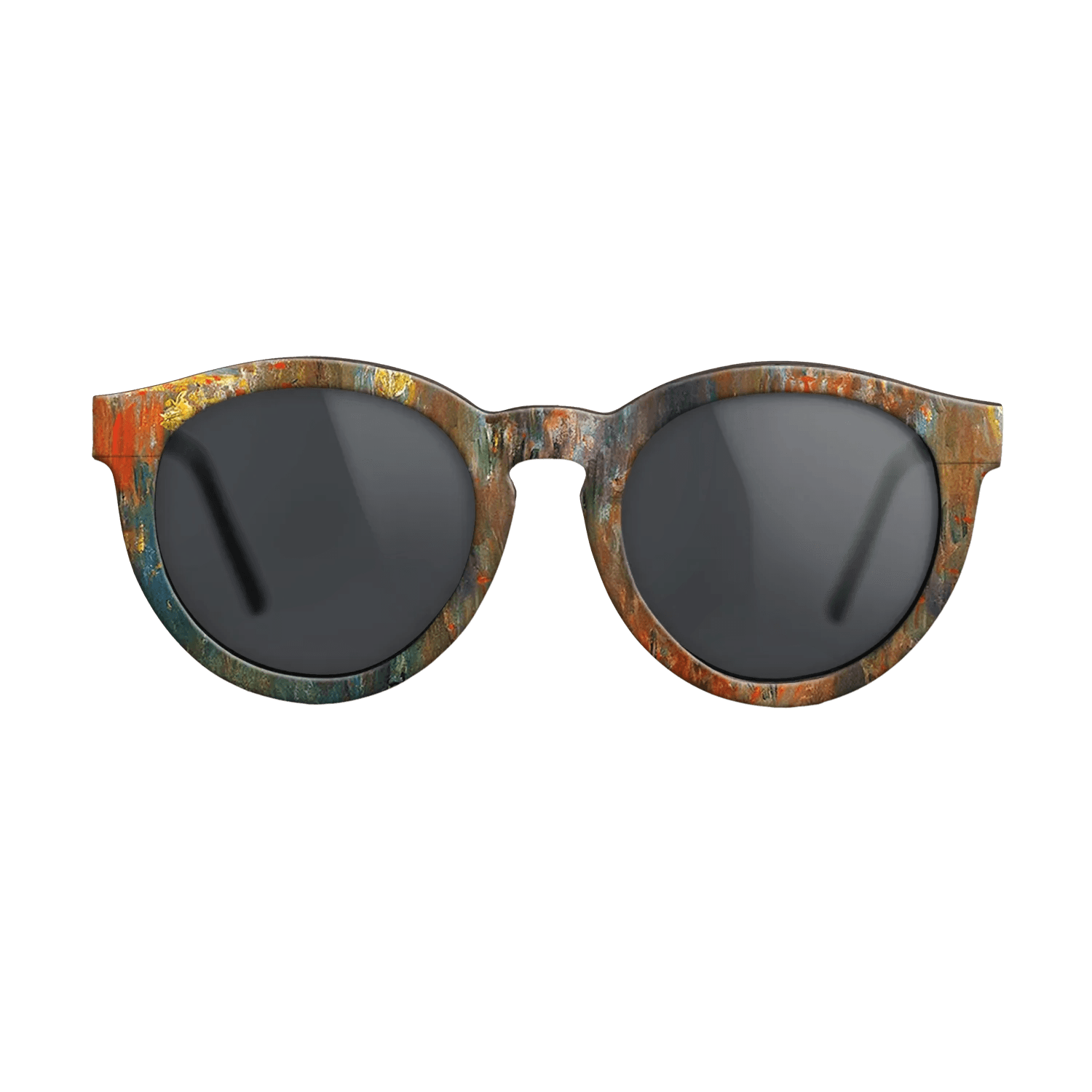 Oil Painting on Straight Grain Walnut: Rococo - Leicester Square at Night, 1901 - Claude Monet - The Rebel - Round - 1153 - SIRIS wood optic