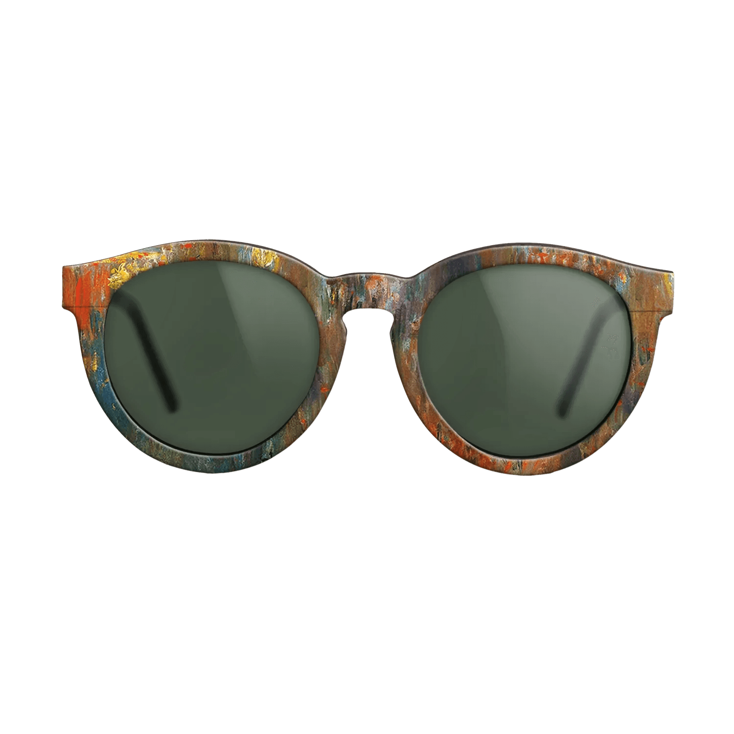 Oil Painting on Straight Grain Walnut: Rococo - Leicester Square at Night, 1901 - Claude Monet - The Rebel - Round - 1153 - SIRIS wood optic