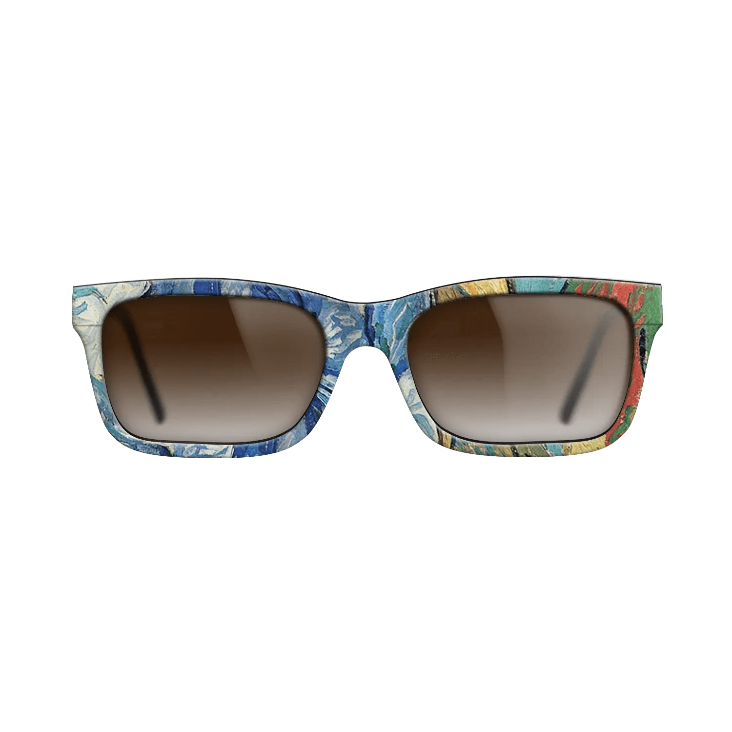 Oil Painting on Straight Grain Walnut: Rococo - Les Alpilles, Mountain Landscape near South-Reme, 1889 - Vincent van Gogh - The Sage - Rectangle - 925 - SIRIS wood optic