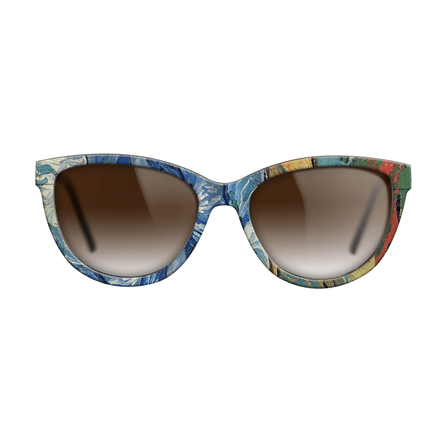 Oil Painting on Straight Grain Walnut: Rococo - Les Alpilles, Mountain Landscape near South-Reme, 1889 - Vincent van Gogh - The Maiden - Cat - 925 - SIRIS wood optic