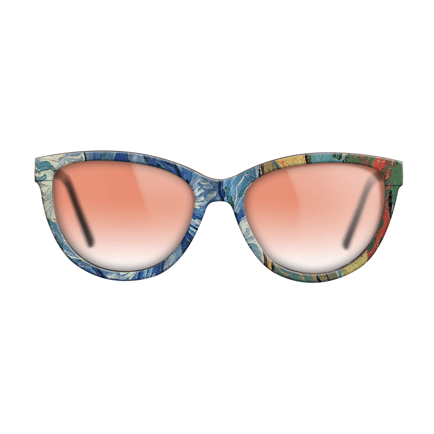 Oil Painting on Straight Grain Walnut: Rococo - Les Alpilles, Mountain Landscape near South-Reme, 1889 - Vincent van Gogh - The Maiden - Cat - 925 - SIRIS wood optic