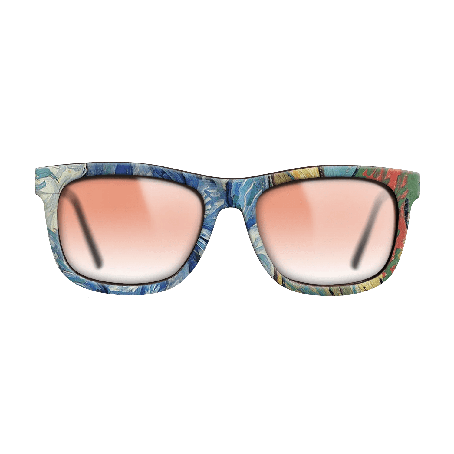 Oil Painting on Straight Grain Walnut: Rococo - Les Alpilles, Mountain Landscape near South-Reme, 1889 - Vincent van Gogh - The Hero - Square - 925 - SIRIS wood optic