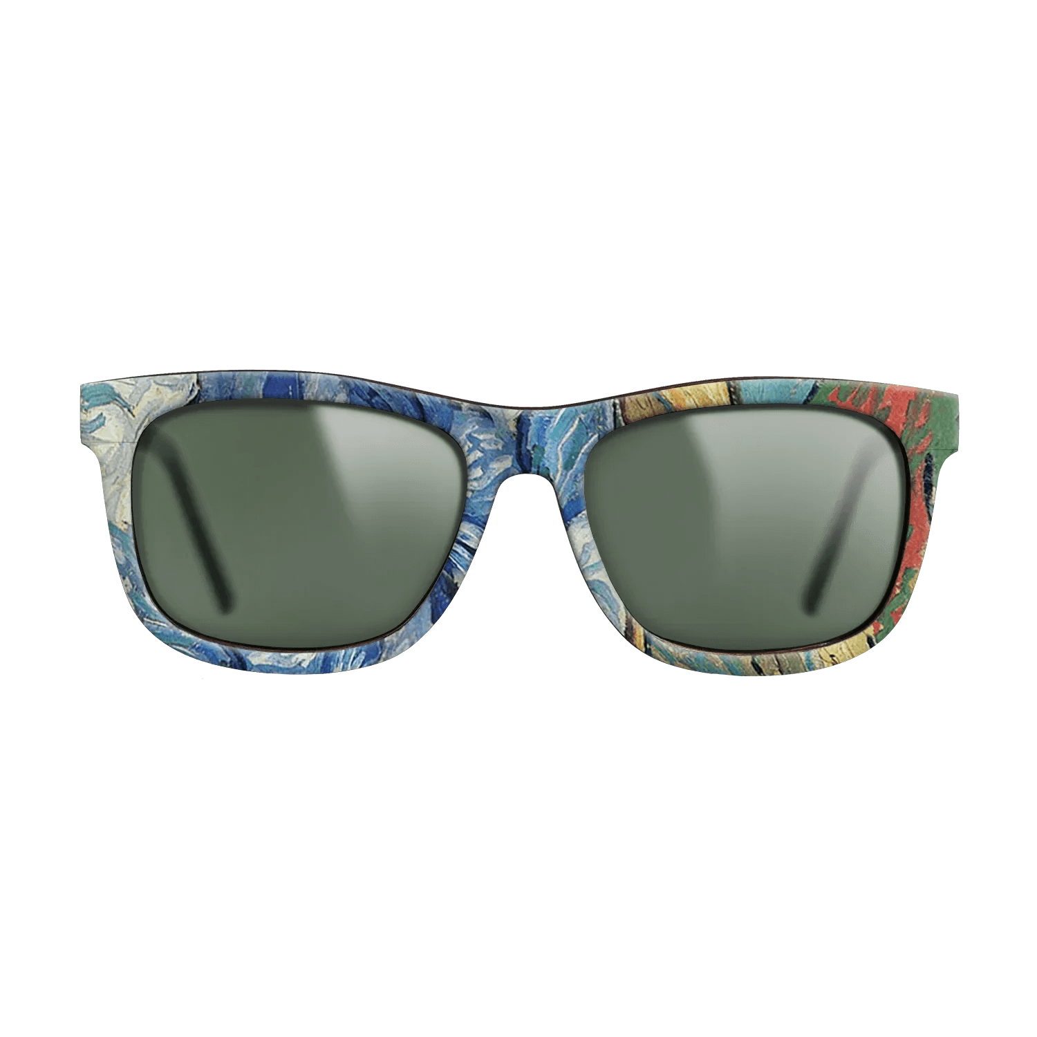 Oil Painting on Straight Grain Walnut: Rococo - Les Alpilles, Mountain Landscape near South-Reme, 1889 - Vincent van Gogh - The Hero - Square - 925 - SIRIS wood optic