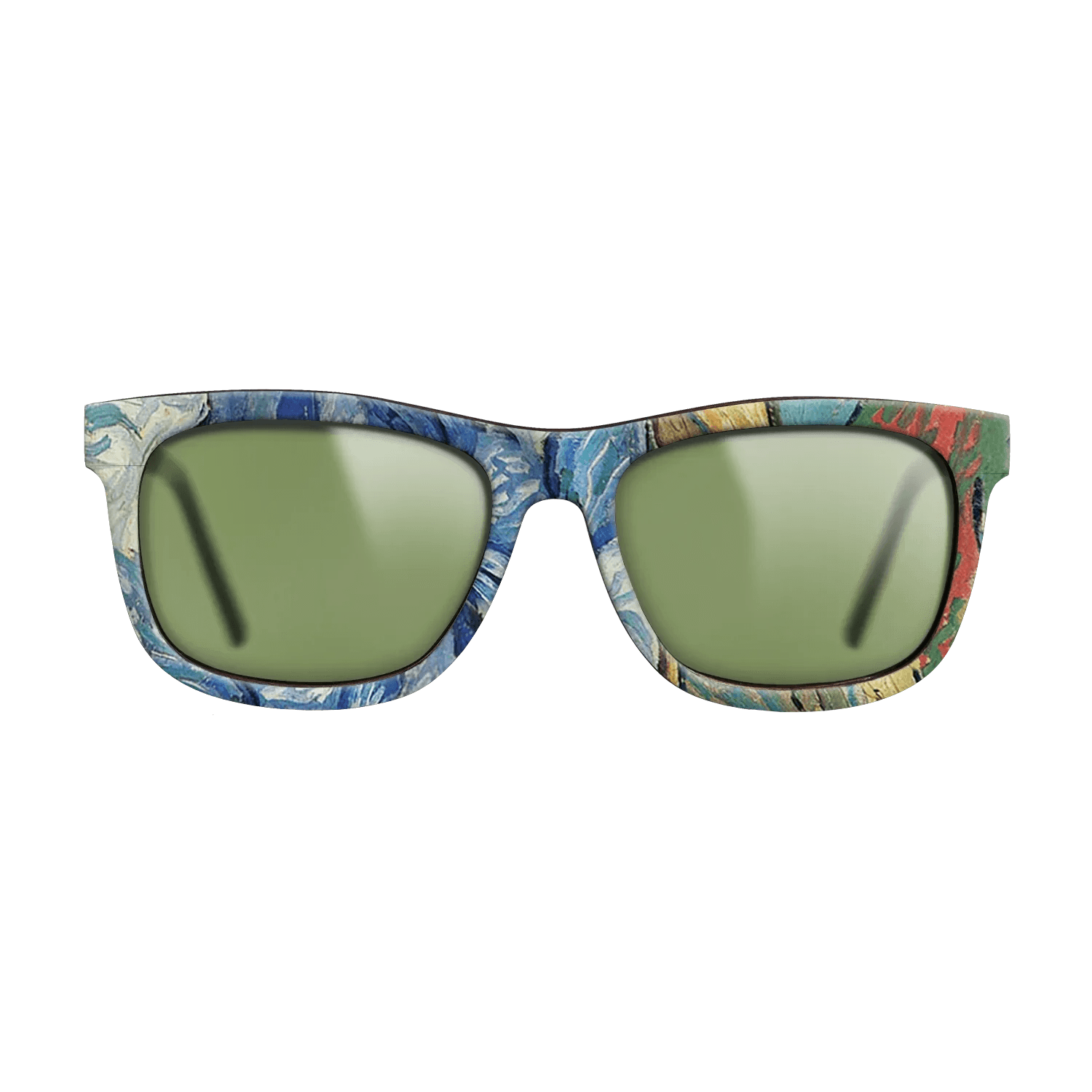 Oil Painting on Straight Grain Walnut: Rococo - Les Alpilles, Mountain Landscape near South-Reme, 1889 - Vincent van Gogh - The Hero - Square - 925 - SIRIS wood optic