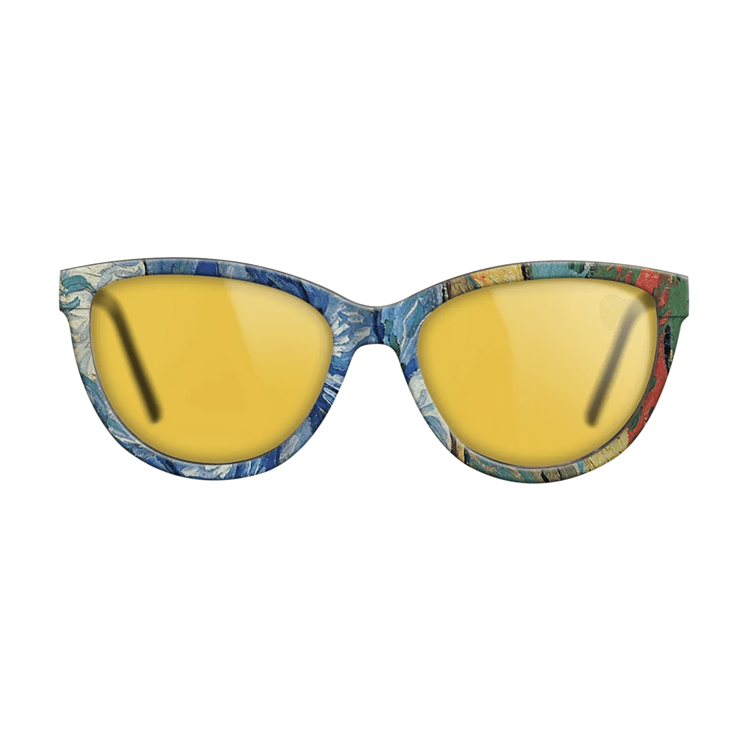 Oil Painting on Straight Grain Walnut: Rococo - Les Alpilles, Mountain Landscape near South-Reme, 1889 - Vincent van Gogh - The Maiden - Cat - 925 - SIRIS wood optic