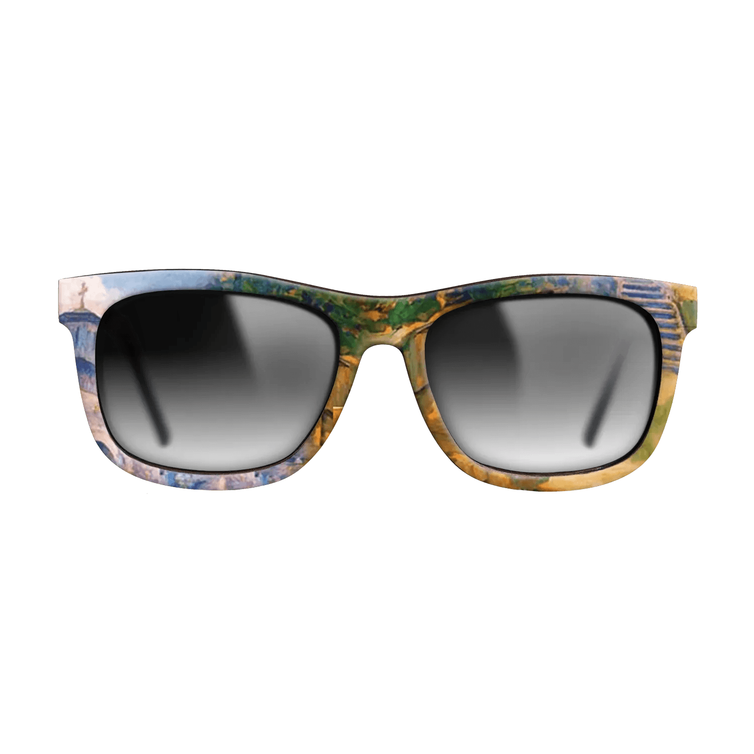 Oil Painting on Straight Grain Walnut: Rococo - Namaiesti Monastery, 1901 - Nicolae Vermont - The Hero - Square - 776 - SIRIS wood optic