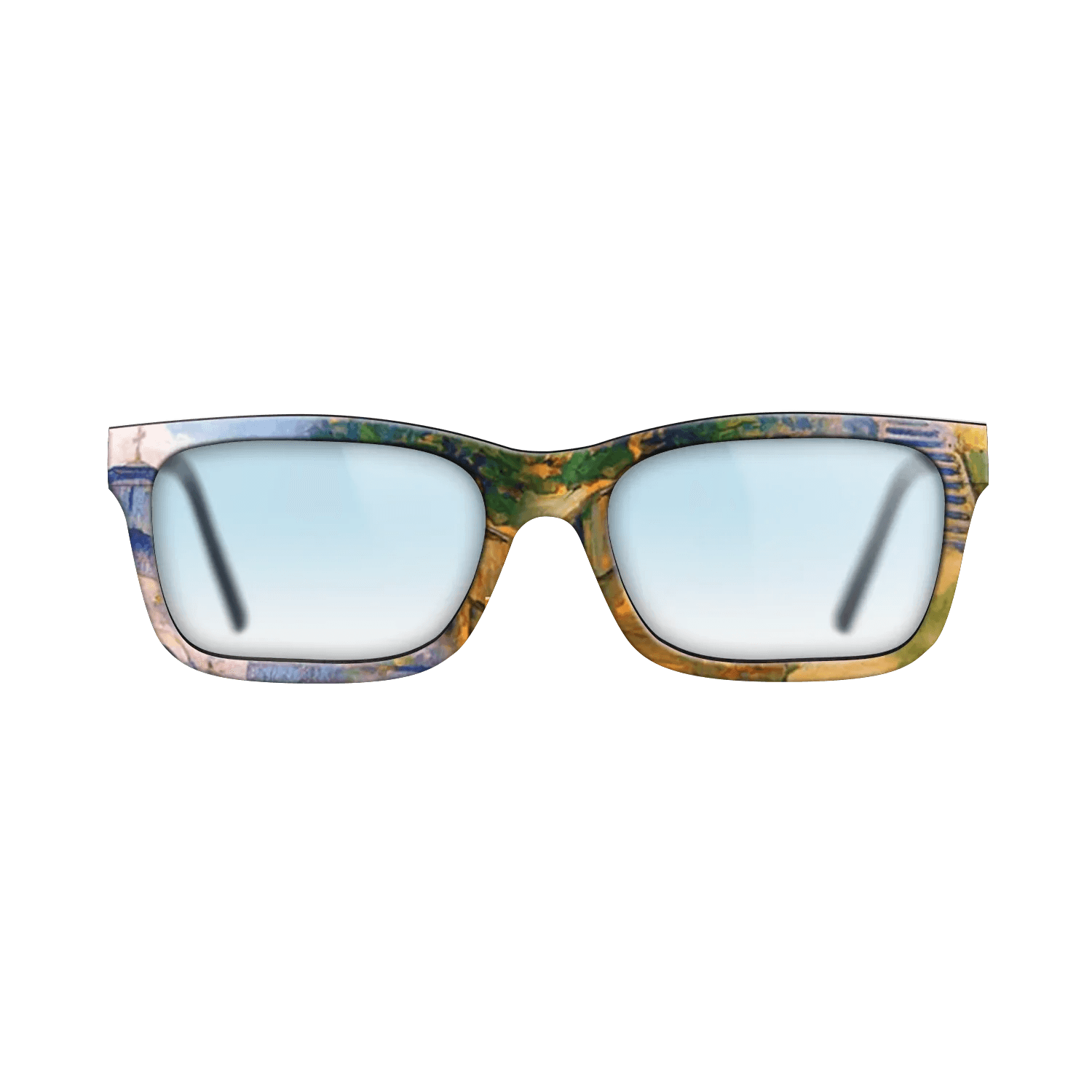 Oil Painting on Straight Grain Walnut: Rococo - Namaiesti Monastery, 1901 - Nicolae Vermont - The Sage - Rectangle - 776 - SIRIS wood optic