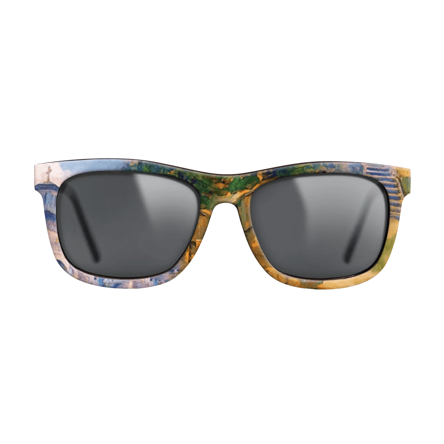 Oil Painting on Straight Grain Walnut: Rococo - Namaiesti Monastery, 1901 - Nicolae Vermont - The Hero - Square - 776 - SIRIS wood optic