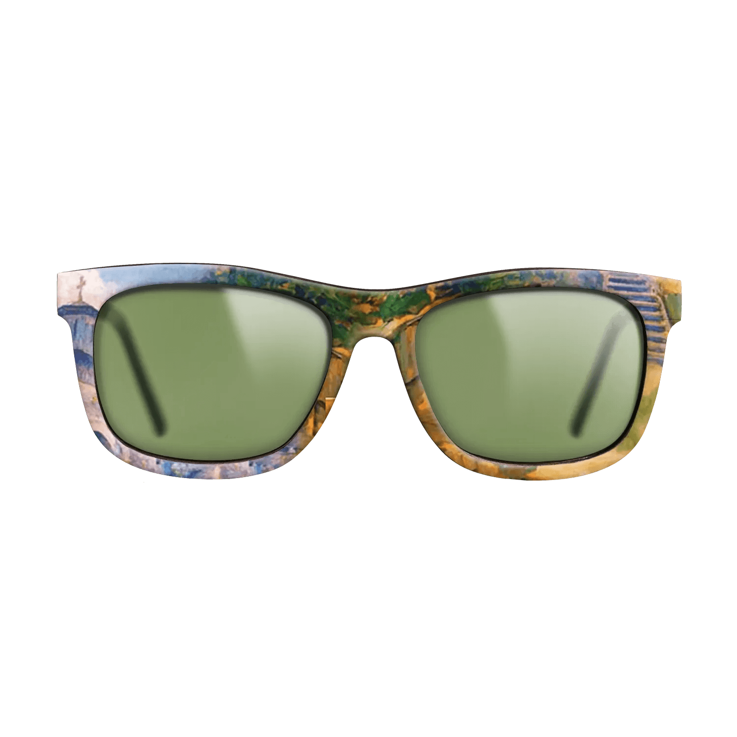 Oil Painting on Straight Grain Walnut: Rococo - Namaiesti Monastery, 1901 - Nicolae Vermont - The Hero - Square - 776 - SIRIS wood optic