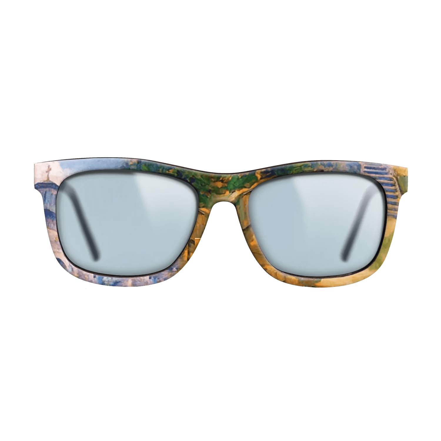 Oil Painting on Straight Grain Walnut: Rococo - Namaiesti Monastery, 1901 - Nicolae Vermont - The Hero - Square - 776 - SIRIS wood optic