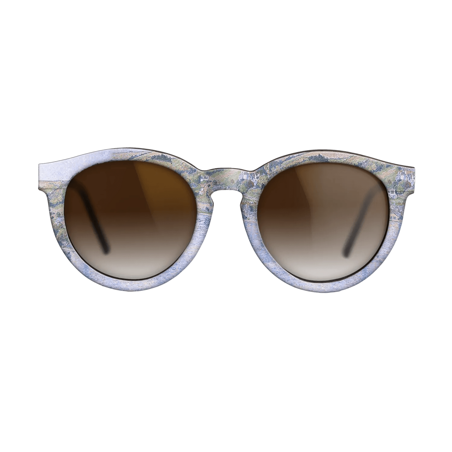 Oil Painting on Straight Grain Walnut: Rococo - On the Dart, 1922 - Lucien Pissarro - The Rebel - Round - 1415 - SIRIS wood optic