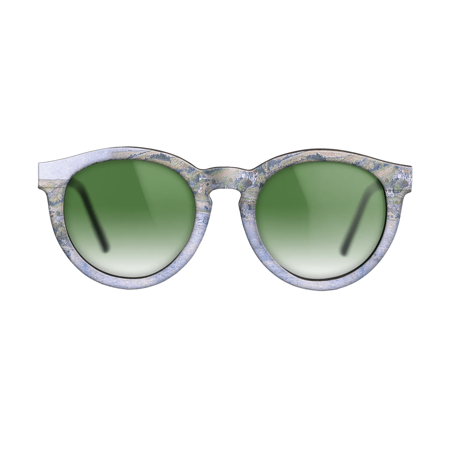 Oil Painting on Straight Grain Walnut: Rococo - On the Dart, 1922 - Lucien Pissarro - The Rebel - Round - 1415 - SIRIS wood optic