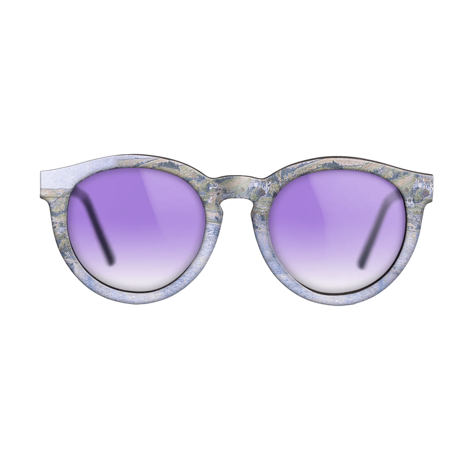 Oil Painting on Straight Grain Walnut: Rococo - On the Dart, 1922 - Lucien Pissarro - The Rebel - Round - 1415 - SIRIS wood optic