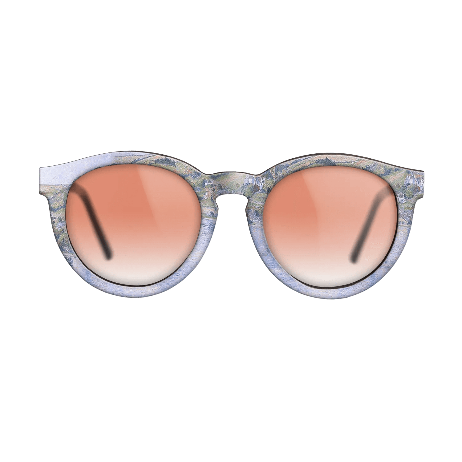 Oil Painting on Straight Grain Walnut: Rococo - On the Dart, 1922 - Lucien Pissarro - The Rebel - Round - 1415 - SIRIS wood optic