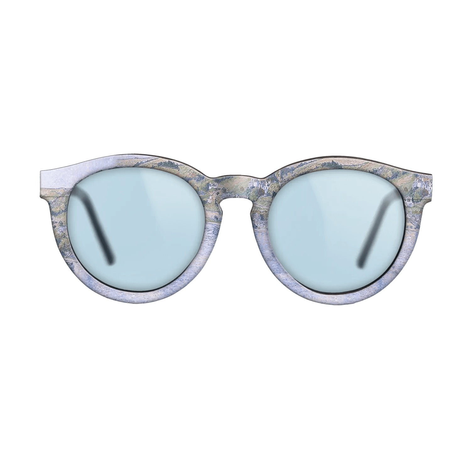 Oil Painting on Straight Grain Walnut: Rococo - On the Dart, 1922 - Lucien Pissarro - The Rebel - Round - 1415 - SIRIS wood optic