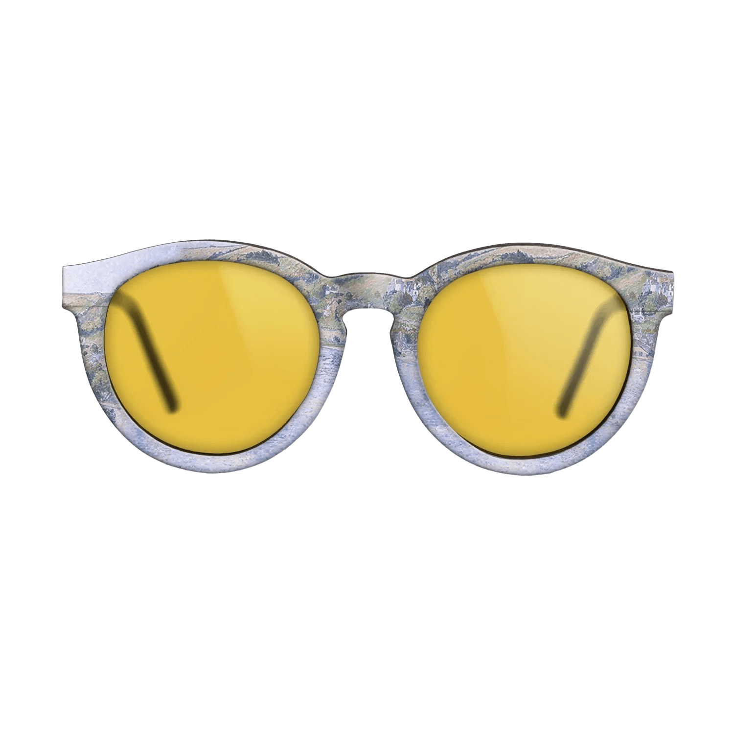 Oil Painting on Straight Grain Walnut: Rococo - On the Dart, 1922 - Lucien Pissarro - The Rebel - Round - 1415 - SIRIS wood optic