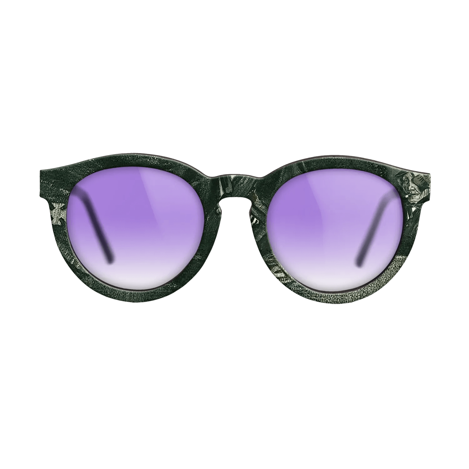 Oil Painting on Straight Grain Walnut: Rococo - Orphan Man in Sunday Clothes with Eye Bandage, 1882 - Vincent van Gogh - The Rebel - Round - 1952 - SIRIS wood optic