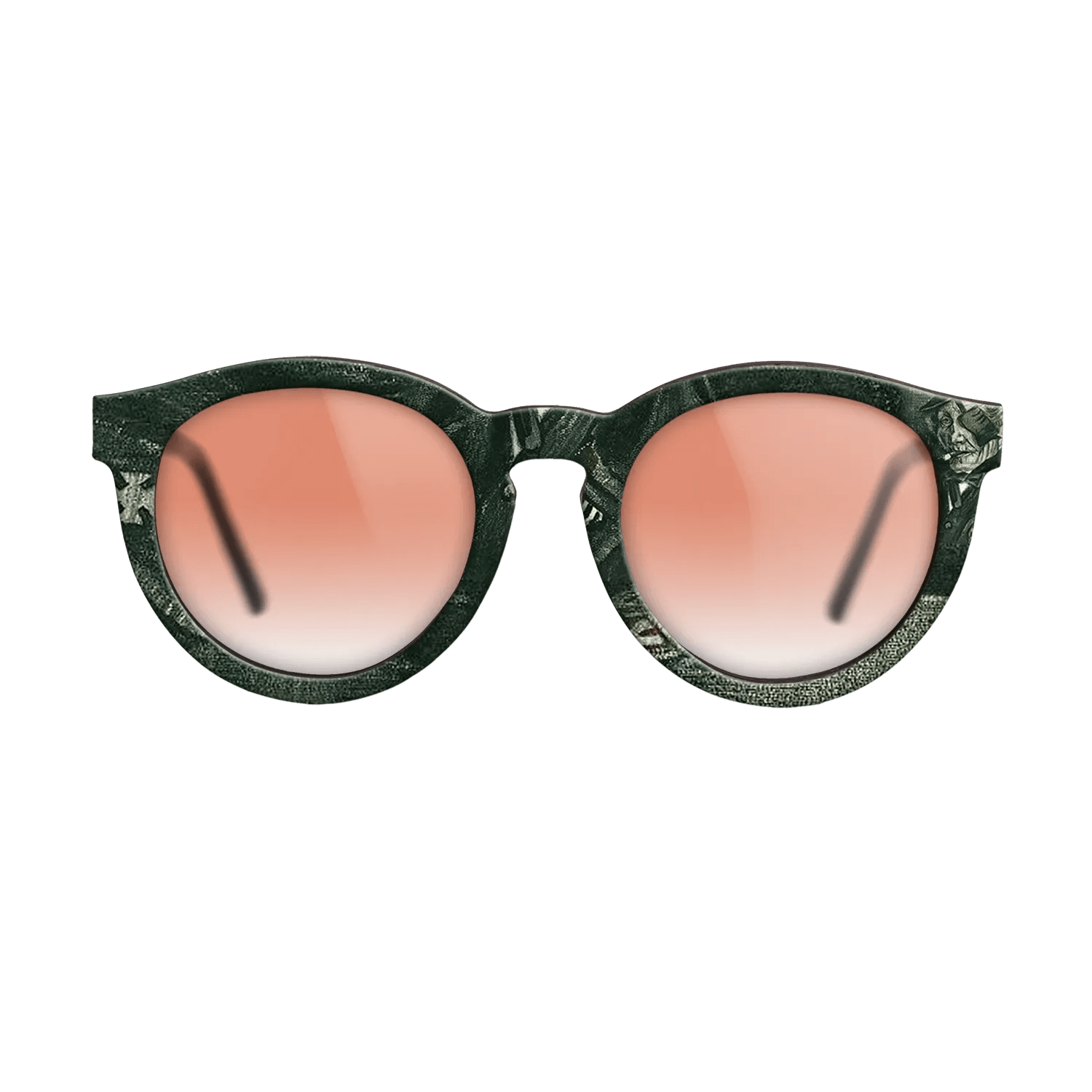 Oil Painting on Straight Grain Walnut: Rococo - Orphan Man in Sunday Clothes with Eye Bandage, 1882 - Vincent van Gogh - The Rebel - Round - 1952 - SIRIS wood optic