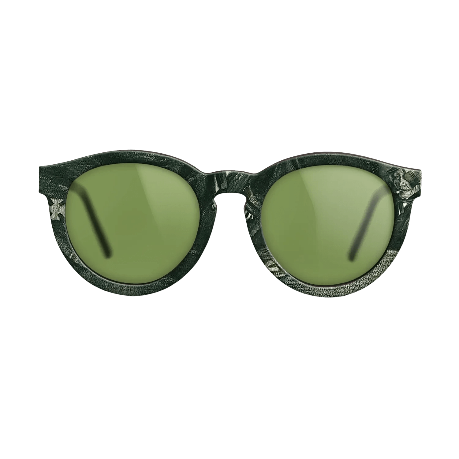 Oil Painting on Straight Grain Walnut: Rococo - Orphan Man in Sunday Clothes with Eye Bandage, 1882 - Vincent van Gogh - The Rebel - Round - 1952 - SIRIS wood optic