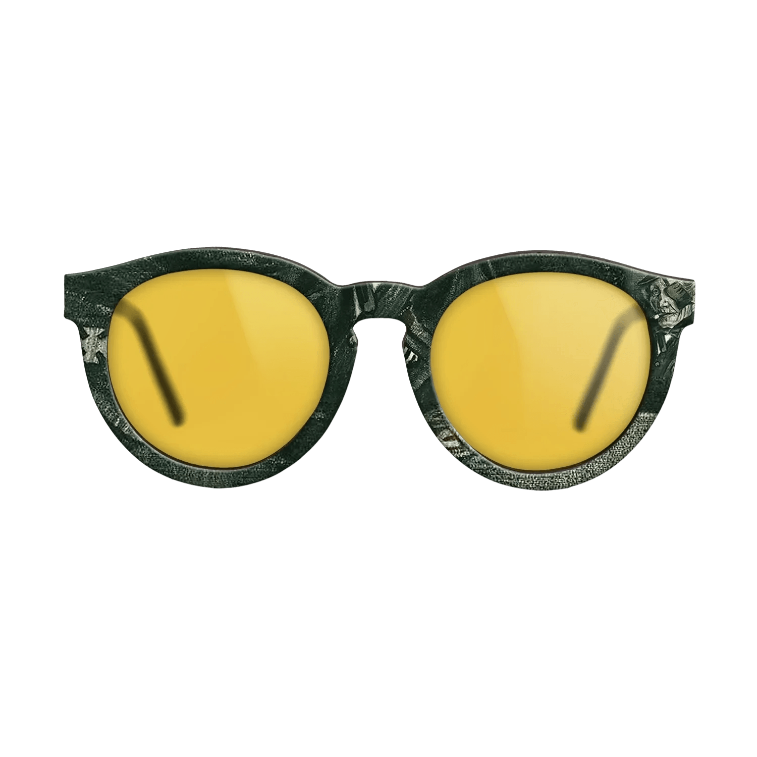 Oil Painting on Straight Grain Walnut: Rococo - Orphan Man in Sunday Clothes with Eye Bandage, 1882 - Vincent van Gogh - The Rebel - Round - 1952 - SIRIS wood optic