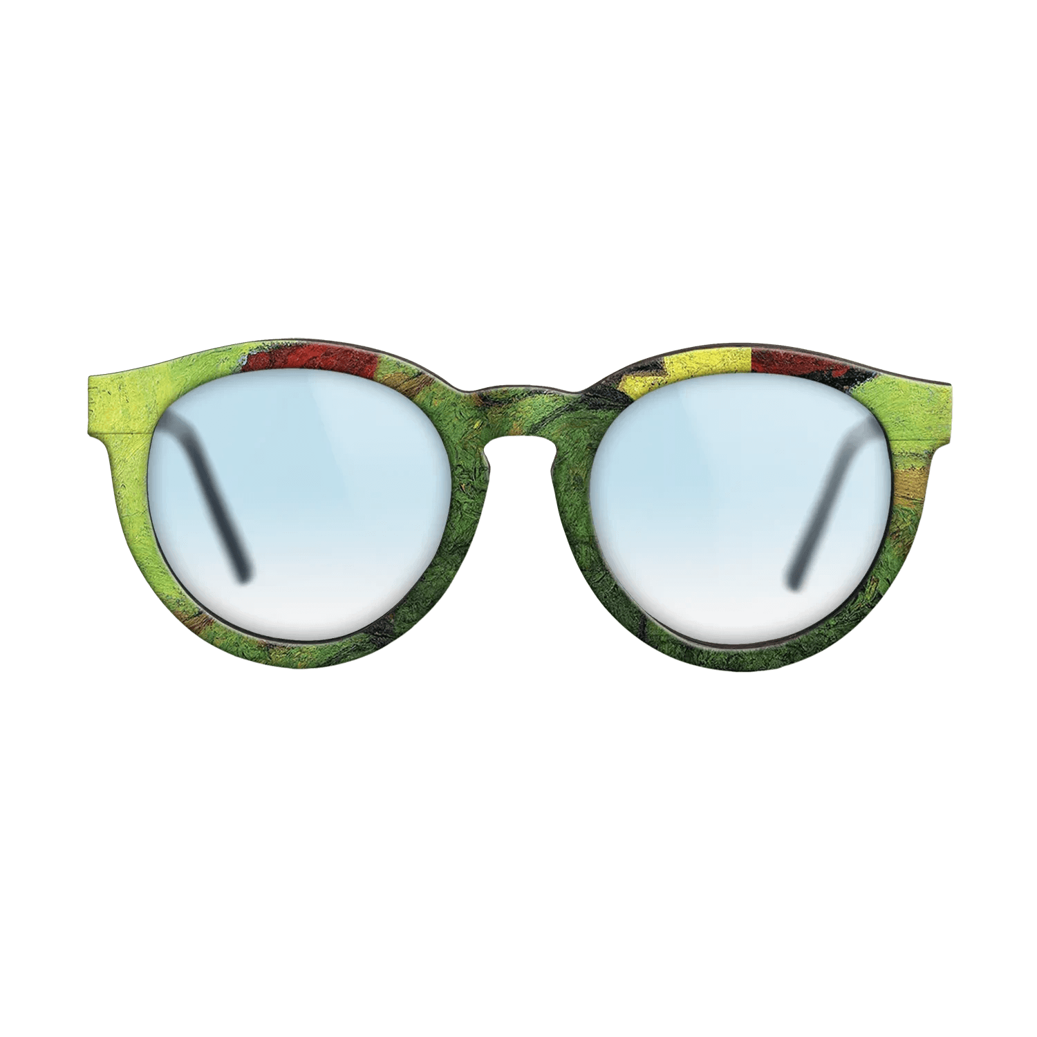 Oil Painting on Straight Grain Walnut: Rococo - Paul Gauguin (Man in a Red Beret), 1888 - Vincent van Gogh - The Rebel - Round - 717 - SIRIS wood optic